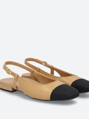 Vionic Petaluma Camel Flats 7.5 Wide - New with Box